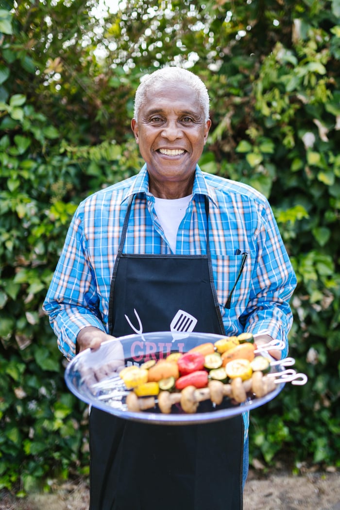 Person - Male, Older with Produce
